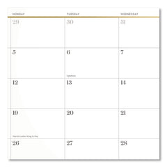 AT-A-GLANCE 17.75 in. x 11 in. 12-Month (Jan-Dec 2026) Workstyle Compact Deskpad - White Sheets/Pink Headband/Clear Corners