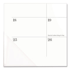 AT-A-GLANCE 17.75 in. x 11 in. 12-Month (Jan-Dec 2026) Workstyle Compact Deskpad - White Sheets/Pink Headband/Clear Corners