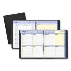 AT-A-GLANCE 12-Month: Jul 2025 to Jun 2026 10 in. x 8 in. QuickNotes Weekly/Monthly Planner - Black Cover