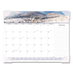 AT-A-GLANCE 12-Month: Jan 2026 to Dec 2026 22 in. x 17 in. Landscape Photography Panoramic Desk Pad - White Sheets, Clear Corners