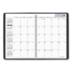 AT-A-GLANCE 14-Month: Jul 2025 to Aug 2026 12 in. x 8 in. Academic Year Ruled Blocks DayMinder Monthly Planner - Black Cover