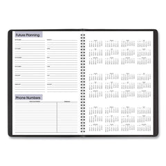 AT-A-GLANCE 14-Month: Jul 2025 to Aug 2026 12 in. x 8 in. Academic Year Ruled Blocks DayMinder Monthly Planner - Black Cover