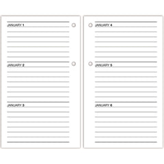 AT-A-GLANCE 12-Month: Jan 2026 to Dec 2026 3.5 in. x 6 in. Desk Calendar Recycled Refill - White Sheets