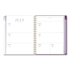 AT-A-GLANCE 11 in. x 8.5 in. 12-Month (Jul 2025-Jun 2026) Leah Bisch Petite Floral Academic Weekly Monthly Planner - Purple/Green Cover
