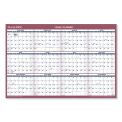 AT-A-GLANCE 12 Month: Jan 2026 to Dec 2026 24 in. x 36 in. Vertical/Horizontal Wall Calendar - White/Blue/Red Sheets