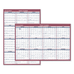 AT-A-GLANCE 12 Month: Jan 2026 to Dec 2026 24 in. x 36 in. Vertical/Horizontal Wall Calendar - White/Blue/Red Sheets
