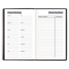 AT-A-GLANCE 12 Month: Jan 2026 to Dec 2026 6 in. x 3.5 in. DayMinder Weekly Pocket Planner - Black Cover