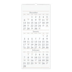 AT-A-GLANCE 14-Month: Dec 2025 to Feb 2027 12 in. x 27 in. 3-Month Reference Wall Calendar - White Sheets