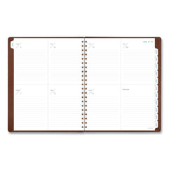 AT-A-GLANCE 13-Month: Jul 2024 to Jul 2025 11.5 in. x 8 in. Signature Collection Academic Weekly/Monthly Planners - Distressed Brown Cover