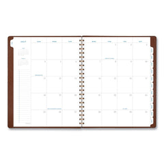 AT-A-GLANCE 13-Month: Jul 2024 to Jul 2025 11.5 in. x 8 in. Signature Collection Academic Weekly/Monthly Planners - Distressed Brown Cover