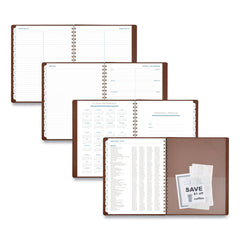 AT-A-GLANCE 13-Month: Jul 2024 to Jul 2025 11.5 in. x 8 in. Signature Collection Academic Weekly/Monthly Planners - Distressed Brown Cover