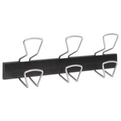 Alba 18.11 in. x 2.95 in. x 6.45 in. 22 lb Capacity Metal Wall-Mount Coat Hooks - Silver