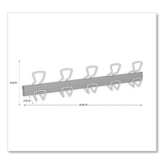 Alba 29.92 in. x 2.95 in. x 6.45 in. 22 lb Capacity Metal Wall-Mount Coat Hooks - Silver