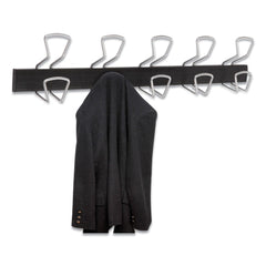 Alba 29.92 in. x 2.95 in. x 6.45 in. 22 lb Capacity Metal Wall-Mount Coat Hooks - Silver