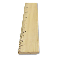 Westcott 12 in. Long Standard Wood Ruler with Single Metal Edge