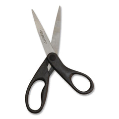 Westcott 8 in. Long 3.13 in. Cut Length Straight Black Handle Design Line Straight Stainless Steel Scissors