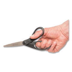 Westcott 8 in. Long 3.13 in. Cut Length Straight Black Handle Design Line Straight Stainless Steel Scissors