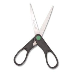 Westcott 7 in. Long 2.75 in. Cut Length KleenEarth Scissors - Straight Black Handle
