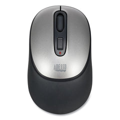 Adesso 2.4 GHz Frequency 30 ft. Wireless Range iMouse Antimicrobial Wireless Mouse - Black/Silver