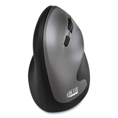 Adesso iMouse 2.4 GHz Frequency 33 ft. Wireless Range Right Hand Use Antimicrobial Vertical Wireless Mouse - Black/Granite