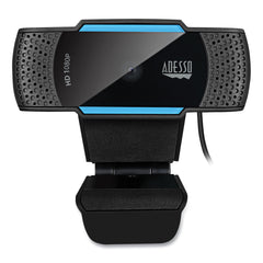 Adesso CyberTrack H5 2 Mpixels 1920 pixels x 1080 pixels 1080P HD USB AutoFocus Webcam with Microphone - Black