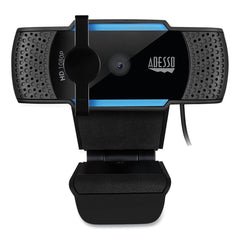 Adesso CyberTrack H5 2 Mpixels 1920 pixels x 1080 pixels 1080P HD USB AutoFocus Webcam with Microphone - Black