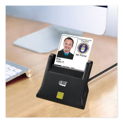 Adesso 3.2 in. x 2.5 in. x 2.5 in. USB Smart Card Reader
