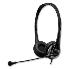 Adesso Xtream P2 Binaural Over The Head Headset with Microphone - Black