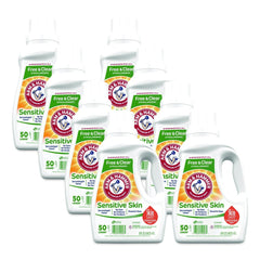 Arm & Hammer 3320050026 50 oz. Bottle 50 Loads HE Compatible Liquid Detergent - Unscented (8/Carton)