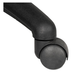 Alera 1.5 in. Hard Nylon Wheel Dual Wheel Hooded Casters Grip Ring Type B Stem - Matte Black (5/Set)