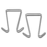 Alera 2/PK Steel Double Sided Partition Garment Hook - Silver