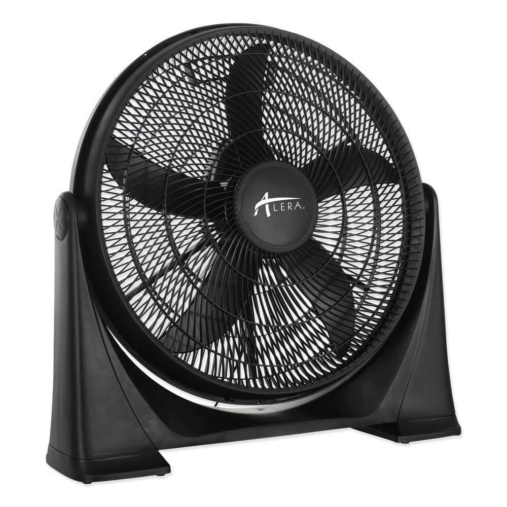 Alera 120V 0.65 Amp 20 in. 3-Speed Plastic Super-Circulator Tilt Fan - Black