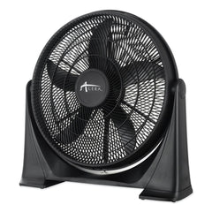 Alera 120V 0.65 Amp 20 in. 3-Speed Plastic Super-Circulator Tilt Fan - Black