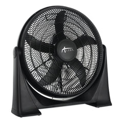 Alera 120V 0.65 Amp 20 in. 3-Speed Plastic Super-Circulator Tilt Fan - Black