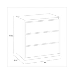 Alera 30 in. x 18.62 in. x 40.25 in. Three Legal/Letter/A4-Size File Drawers Lateral File Cabinet - Putty