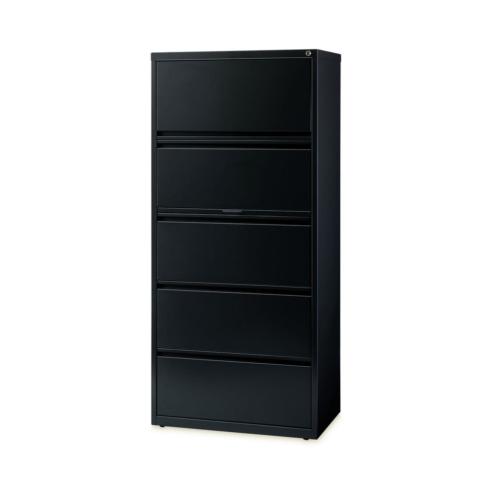 Alera 30 in. x 18.62 in. x 67.62 in. Five Legal/Letter/A4-Size File Drawers Lateral File Cabinet - Black