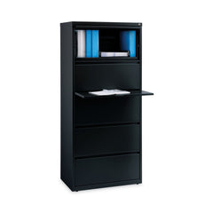 Alera 30 in. x 18.62 in. x 67.62 in. Five Legal/Letter/A4-Size File Drawers Lateral File Cabinet - Black