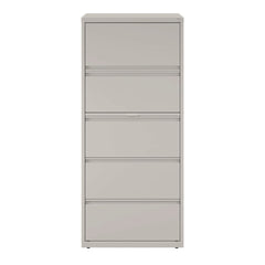 Alera 30 in. x 18.62 in. x 67.62 in. Five Legal/Letter/A4-Size File Drawers Lateral File Cabinet - Light Gray