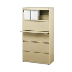 Alera 30 in. x 18.62 in. x 67.62 in. Five Legal/Letter/A4-Size File Drawers Lateral File Cabinet - Putty