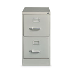 Alera 15 in. x 26.5 in. x 28.37 in. Letter-Size Two-Drawer Economy Vertical File - Light Gray