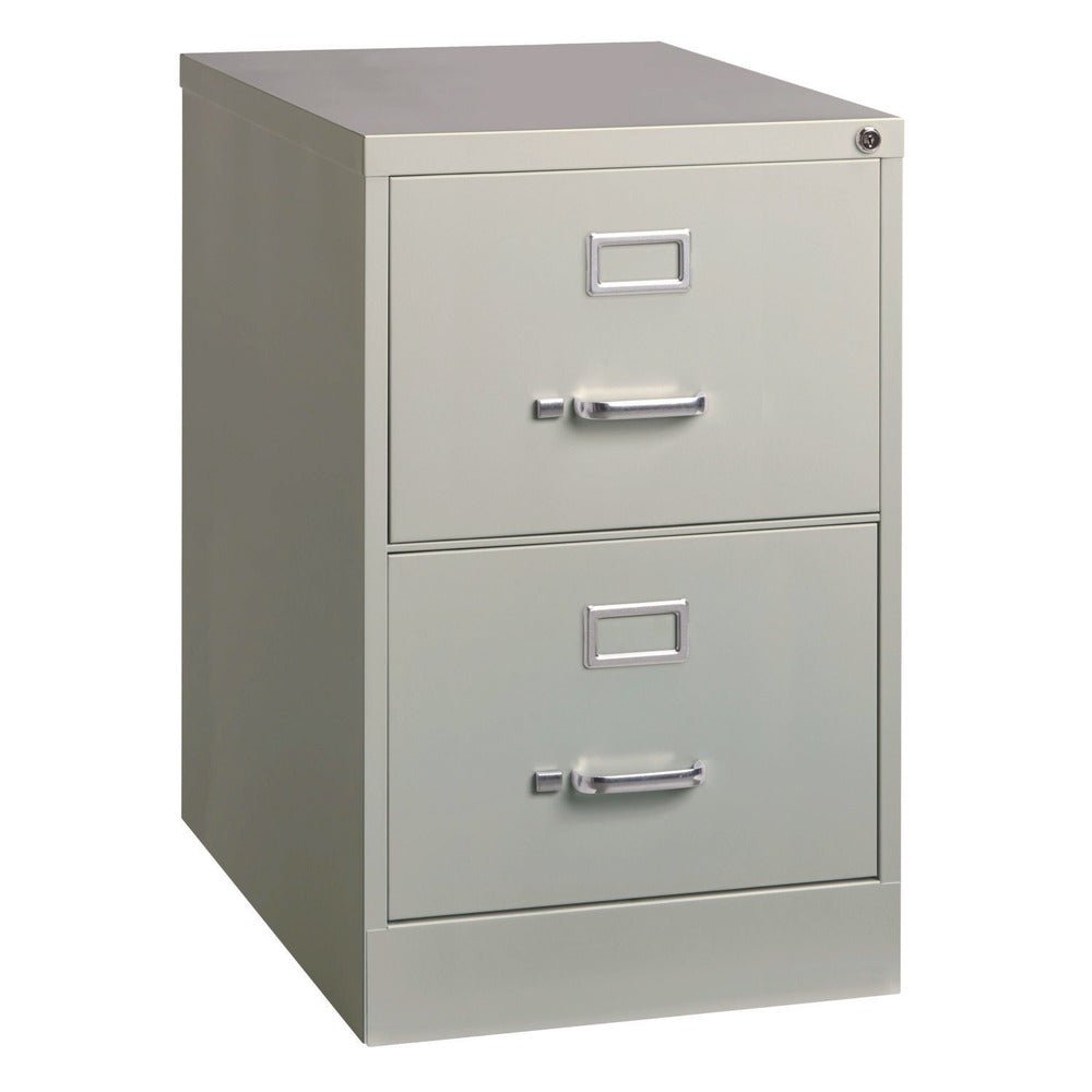 Alera 15 in. x 25 in. x 28.38 in. Legal-Size 2-Drawer Economy Vertical File - Light Gray