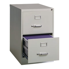 Alera 15 in. x 25 in. x 28.38 in. Legal-Size 2-Drawer Economy Vertical File - Light Gray