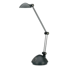 Alera 11.88 in. W x 5.13 in. D x 18.5 in. H Twin-Arm Task LED Lamp with USB Port - Black