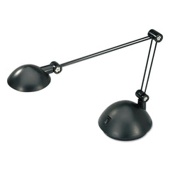 Alera 11.88 in. W x 5.13 in. D x 18.5 in. H Twin-Arm Task LED Lamp with USB Port - Black