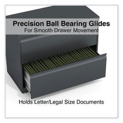 Alera 36 in. x 18.63 in. x 28 in. 2 Legal/Letter/A4/A5 Size Lateral File Drawers - Charcoal