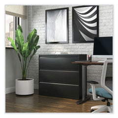 Alera 42 in. x 18.63 in. x 40.25 in. 3 Legal/Letter/A4/A5 Size Lateral File Drawers - Black