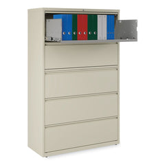 Alera 42 in. x 18.63 in. x 67.63 in. 5 Legal/Letter/A4/A5 Size Lateral File Drawers - Putty