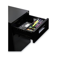 Alera 14.96 in. x 19.29 in. x 21.65 in. 2-Drawers: Box/File Legal/Letter Left or Right File Pedestal - Black
