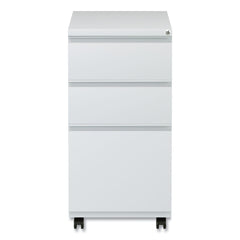 Alera 14.96 in. x 19.29 in. x 27.75 in. 3-Drawers: Box/Box/File Legal/Letter Left/Right File Pedestal with Full-Length Pull - Light Gray