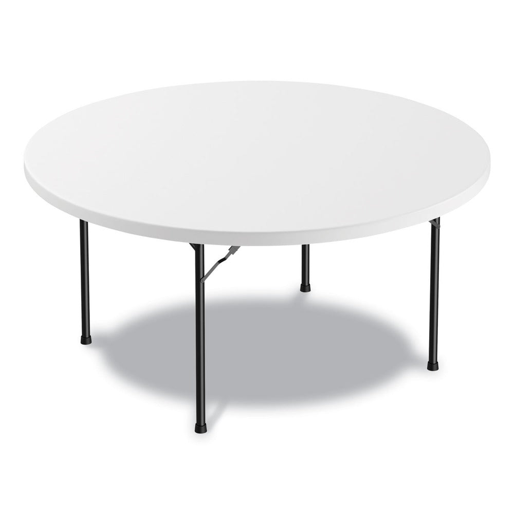 Alera 60 in. Diameter x 29.25 in. Round Plastic Folding Table - White